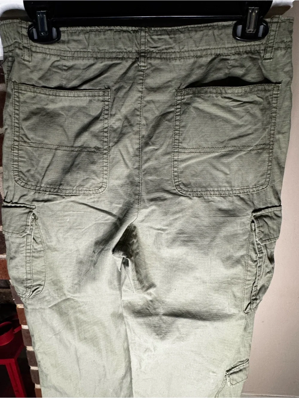 Old Navy Boys Olive Green Baggy Cargo pants - Casual Utility Style